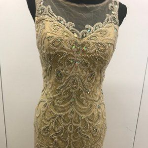 Crystals Prom Mermaid Dresses with Chiffon back